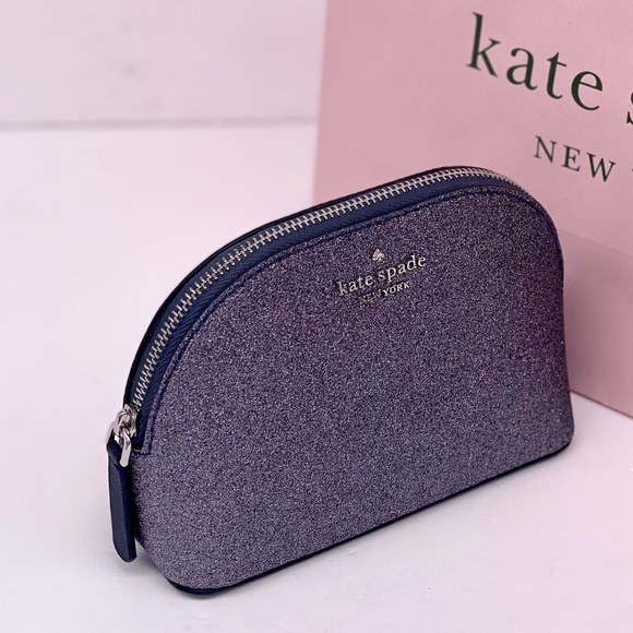 kate spade Handbags - Kate Spade Sparkling Purple Cosmetic Case